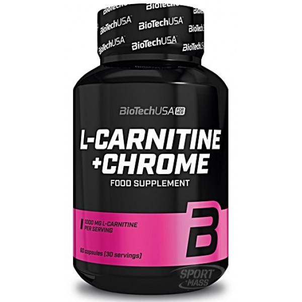 Л-Карнитин , L-Carnitine + Chrome - 60 caps , BioTech (USA) (CША) 