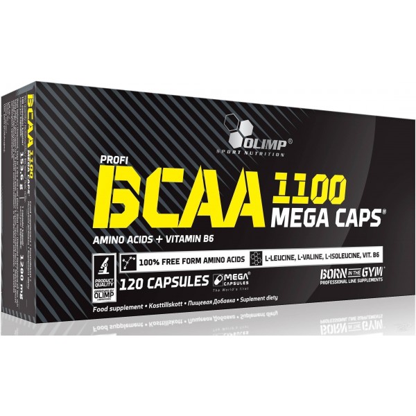 Аминокислоты BCAA, BCAA Mega 1100 - 30  caps, Olimp Sport Nutrition 