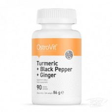Куркумин Черный Перец Имбирь , TURMERIC + BLACK PEPPER + GINGER - 90 tab , Ostrovit (Польша) 