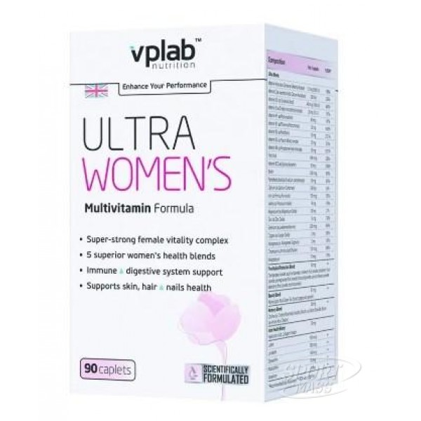 Витамины для женщин комплекс , Ultra Womens - 90 каплет , VP laboratory , Великобритания 