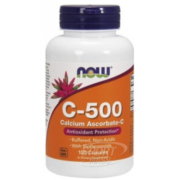 Аскорбат кальция витамин С , C-500 Calcium Ascorbate - 100 caps , NOW Foods (США ) 