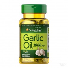 Масло чеснока , Garlic Oil 1000 mg - 100 caps , Puritans Pride , CША 