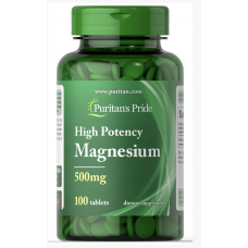 Магний , Magnesium 500 mg - 100 tab , Puritans Pride (CША) 