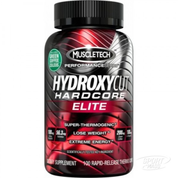 Жиросжигатель , Hydroxycut Hardcore Elite - 100 caps , Muscle Tech , CША 