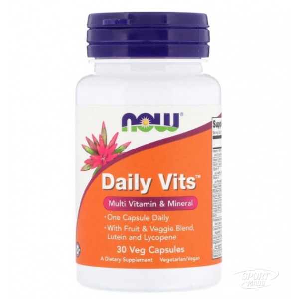 Мультивитамин , Daily Vits Multi - 30 caps , NOW Foods (США ) 