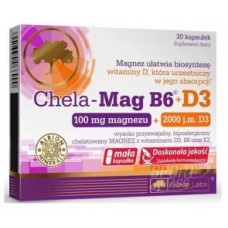 Магний B6 Д3 , Chela-Mag B6+D3 - 30 caps , Olimp Sport Nutrition (Польша) 