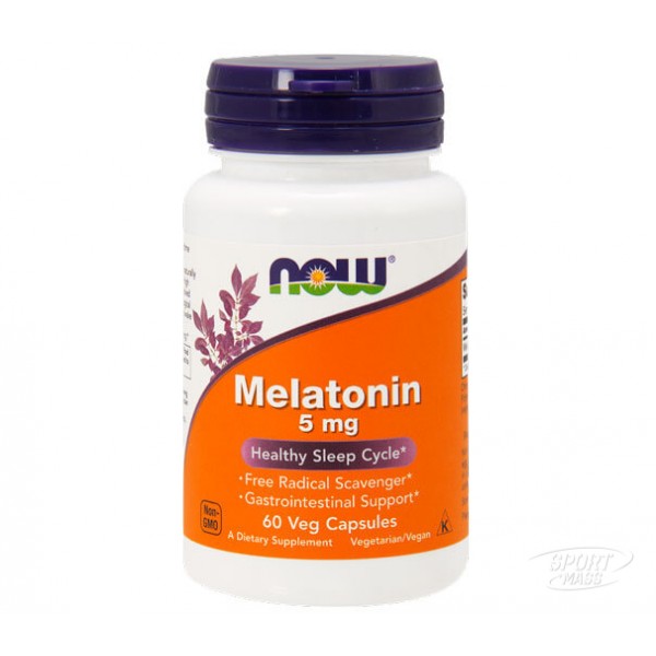 Мелатонин , Melatonin 5mg - 60 caps , NOW Foods (CША) 