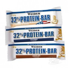 Спортивный батончик , Батончик Protein bar 32% - 80 g , Weider (США ) 