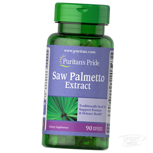 Со Пальметто , Saw Palmetto Extract - 90 caps , Puritans Pride (США ) 