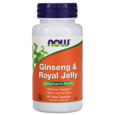 Корень женьшеня и Пчелиное маточное молочко , Ginseng & Royal Jelly 300/300 mg - 90 caps , NOW Foods (США ) Корень женьшеня и Пчелиное маточное молочко , Ginseng & Royal Jelly 300/300 mg - 90 caps , NOW Foods (США )