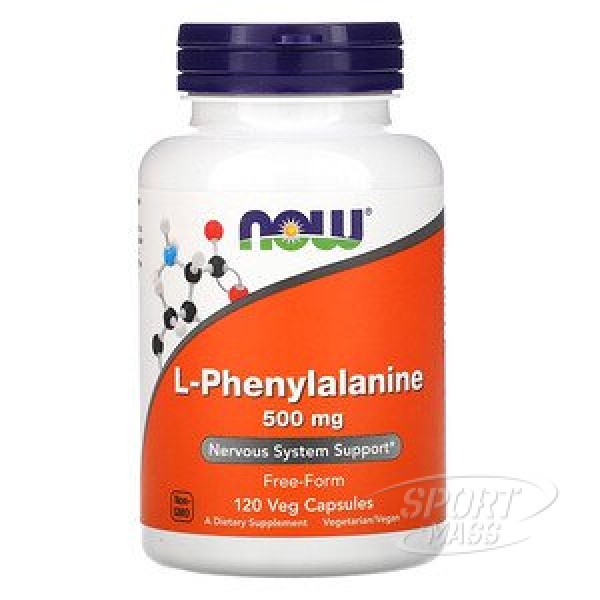 Фенилаланин , L-Phenylalanine 500 мг - 120 caps , NOW Foods (США ) 