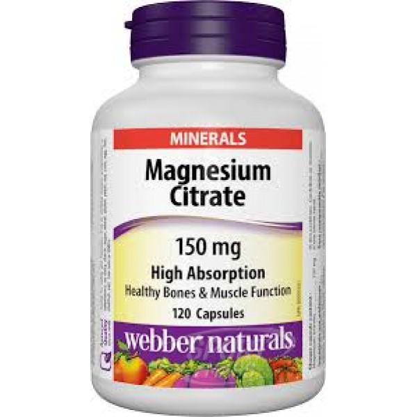 Цитрат магния , Magnesium Citrate 150mg - 60 caps , Webber Naturals (Канада) 