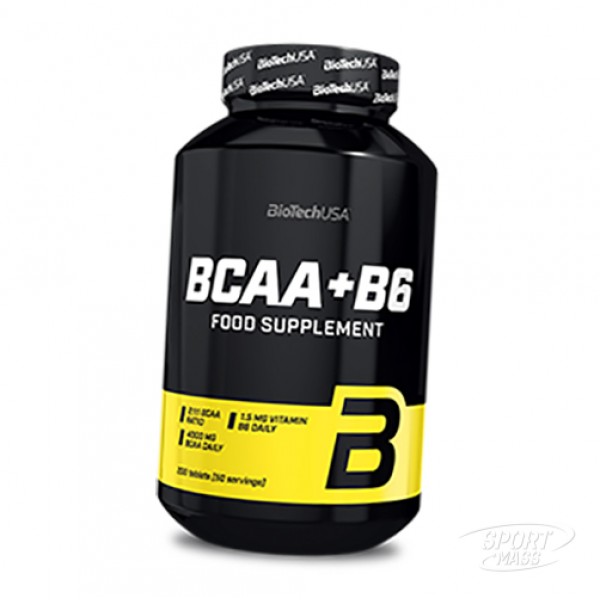 Аминокислоты BCAA, BCAA+B6 - 340  tab, BioTech (USA) 