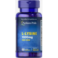 Лизин , L-Lysine 1000 - 60 вегкаплет , Puritans Pride , CША Лизин , L-Lysine 1000 - 60 вегкаплет , Puritans Pride , CША