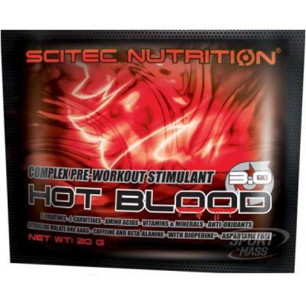 Предтренировочный комплекс , Hot Blood 3.0 - 20 g , Scitec Nutrition (Венгрия) 
