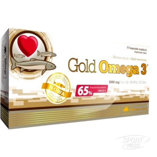 Рыбий жир, Омега-3 , Gold Omega-3 65 % - 60 caps , Olimp Sport Nutrition (Польша) 