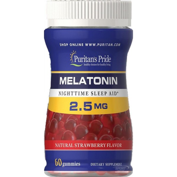 Мелатонин , Melatonin Gummy 2.5mg - 60 tab , Puritans Pride (США ) 