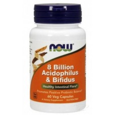 Пробиотики , 8 Billion Acidophilus & Bifidus - 60 caps , NOW Foods (CША) 