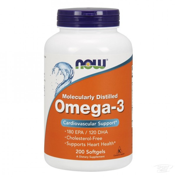 Рыбий жир, Омега-3 , Omega-3 1000 mg - 200 caps , NOW Foods (CША) 
