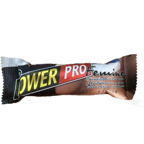 Батончик ореховый Femine клубника 36% - 60 g , Power Pro (Украина) 