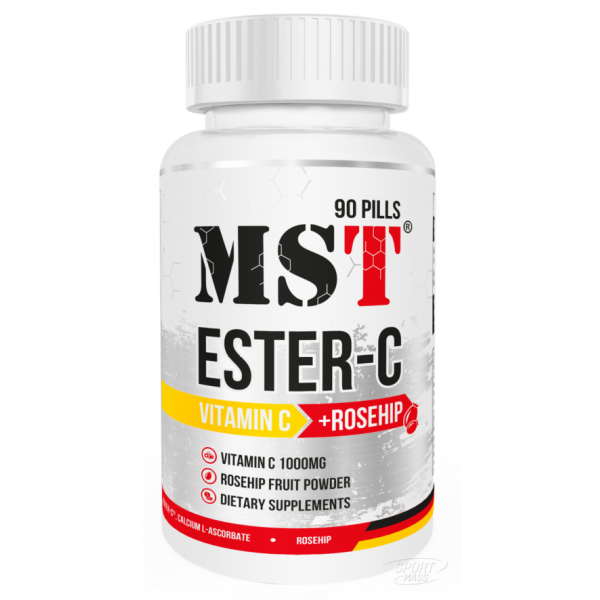 Витамин С + шиповник , Ester Vitamin C ROSEHIP - 100 caps , MST (Германия) 