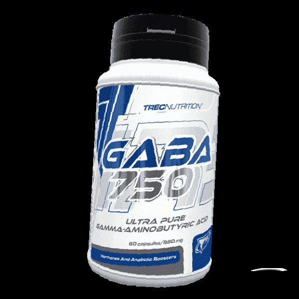 Гамма-аминомасляная кислота ГАБА , Gaba 750mg - 60 caps , Trec Nutrition (Польша) 
