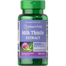 Расторопша , Milk Thistle 1000 mg - 90 caps , Puritans Pride (США ) 