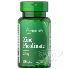 Цинк пиколинат , Zinc Picolinate 25 - 100 каплет , Puritans Pride , CША Цинк пиколинат , Zinc Picolinate 25 - 100 каплет , Puritans Pride , CША