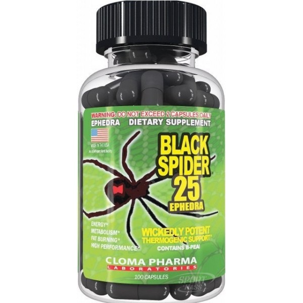 Жиросжигатель , Black Spider - 5 caps , Cloma Pharma (США ) 