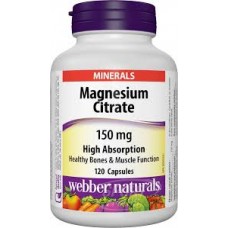 Цитрат магния , Magnesium Citrate 150mg - 60 caps , Webber Naturals (Канада) 