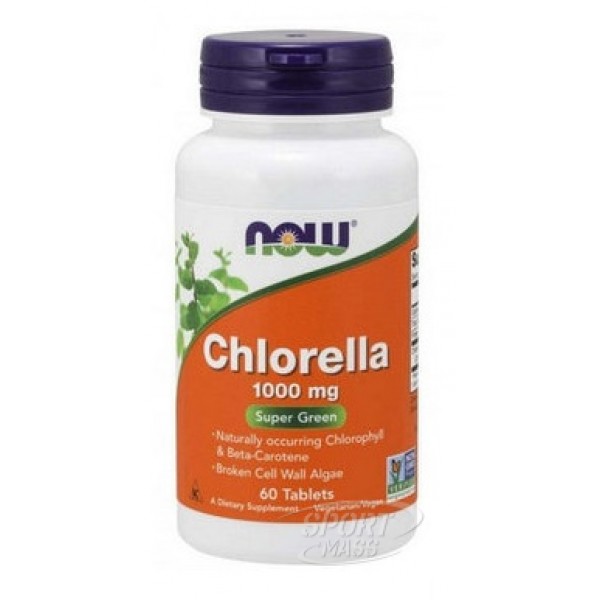 Хлорелла , Chlorella 1000 - 60 tab , NOW Foods (США ) 