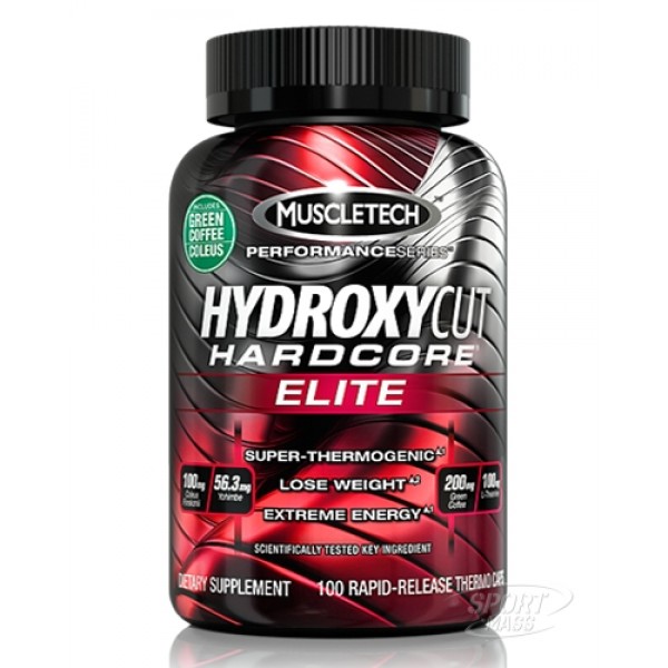 Жиросжигатель , Hydroxycut Hardcore Elite Yohimbe - 100 caps , Muscle Tech (CША) 