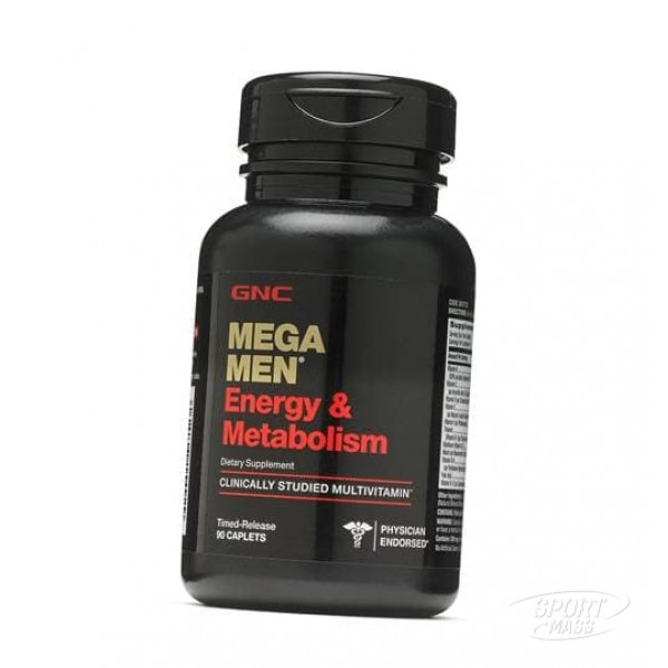 Витамины и минералы, Mega Men Energy Metabolism - 90  caps, GNC 