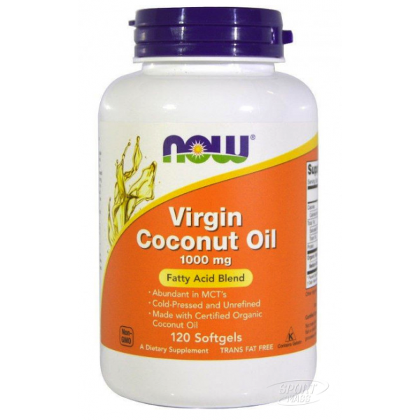 Красота и уход, Virgin Coconut Oil 1000 mg - 120  caps, NOW Foods 