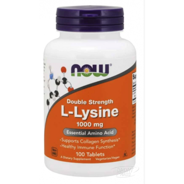 Л-Лизин , L-lysine 1000 mg - 100 tab , NOW Foods , США 