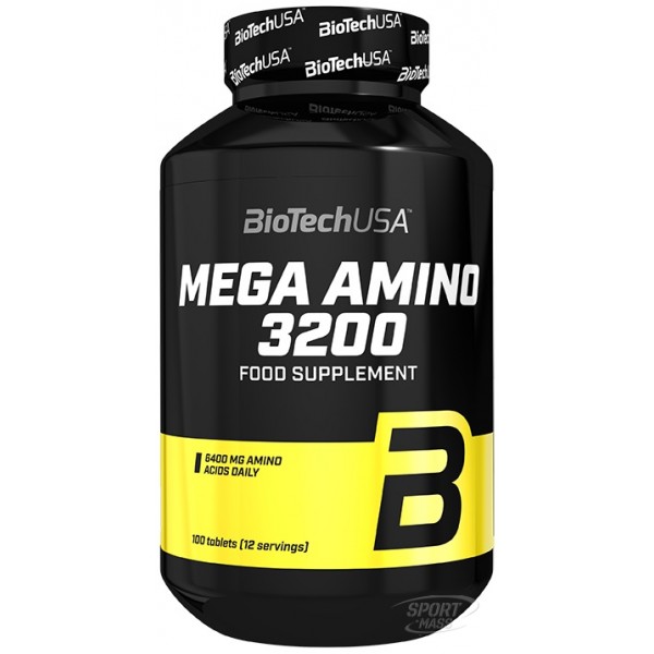 Амино комплекс , Mega Amino 3200 - 100 tab , BioTech (USA) (CША) 