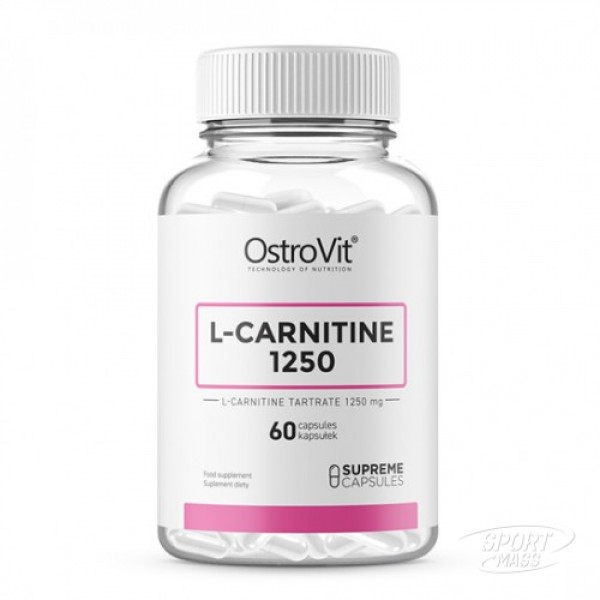 Л-Карнитин , L-Carnitine 1250  - 60 caps , Ostrovit (Польша) 