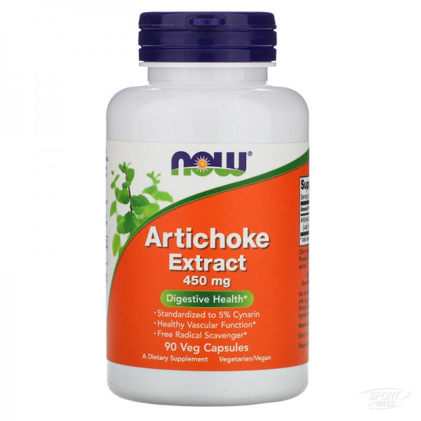 Артишок экстракт , Artichoke Extract 450 - 90 caps , NOW Foods (CША) 
