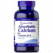 Кальций , Absorbable Calcium 1200 mg with Vitamin D3 1000 IU - 100 caps , Puritans Pride (США ) Кальций , Absorbable Calcium 1200 mg with Vitamin D3 1000 IU - 100 caps , Puritans Pride (США )