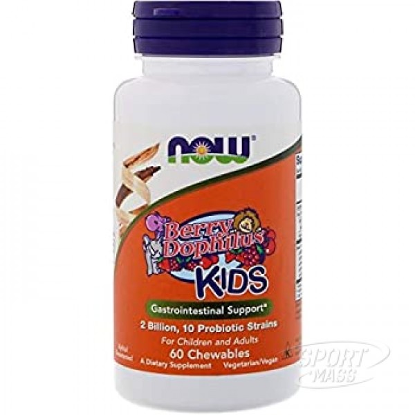 Пробиотики , BerryDophilus Kids 2 Billion - 60 softgels , NOW Foods (США ) 